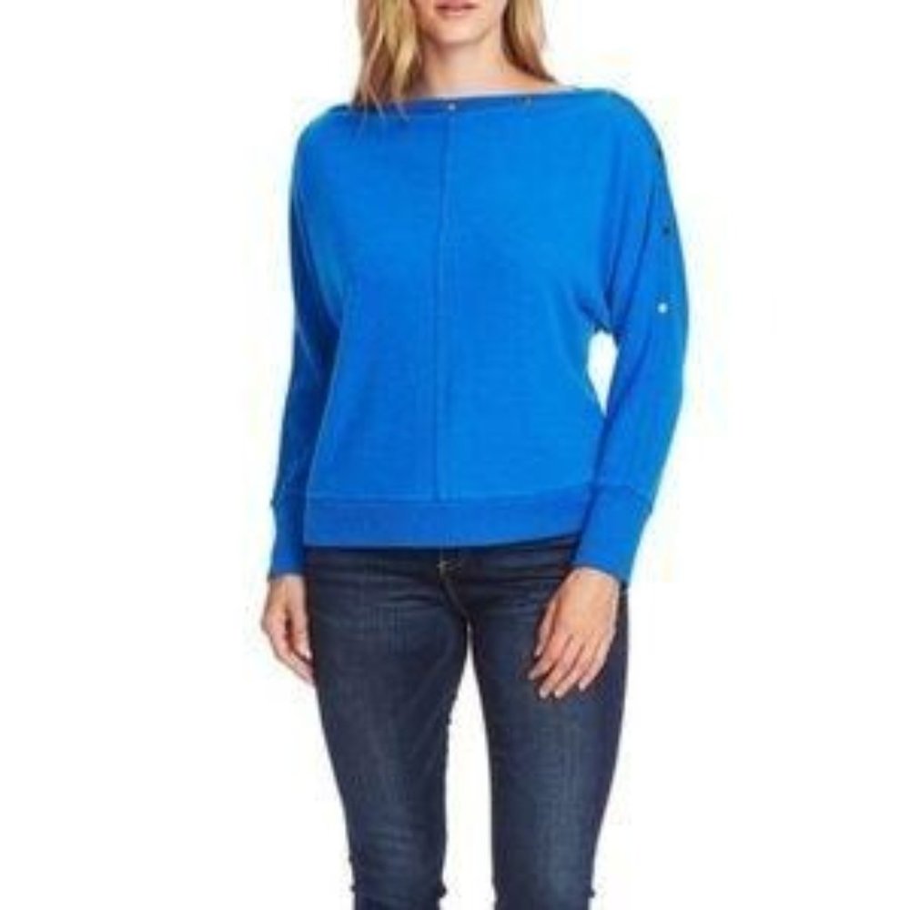 Vince Camuto Bright Blue Boatneck Pullover Sweater